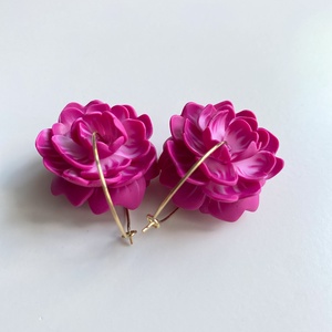 Cyclamen Flower - ékszer - fülbevaló - karika fülbevaló - Meska.hu