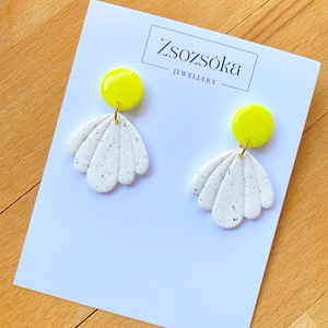 Neon and white spotted Flower - Meska.hu