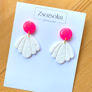 Neon and white spotted Flower - Meska.hu