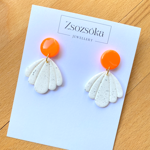 Neon and white spotted Flower - Meska.hu