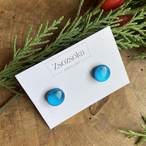 Blue Christmas Dots - ékszer - fülbevaló - pötty fülbevaló - Meska.hu