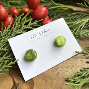 Green Christmas Dots - Meska.hu