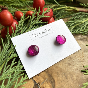 Purple Christmas Dots - Meska.hu