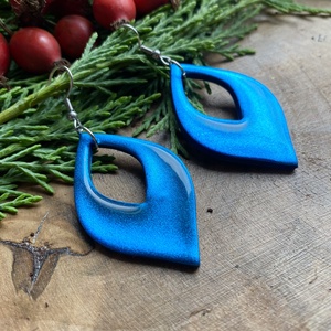 Light Blue Christmas Tulip - ékszer - fülbevaló - lógó fülbevaló - Meska.hu