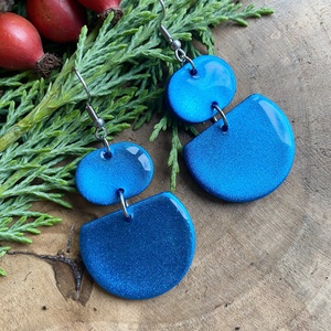 Light Blue Christmas Geometric  - Meska.hu