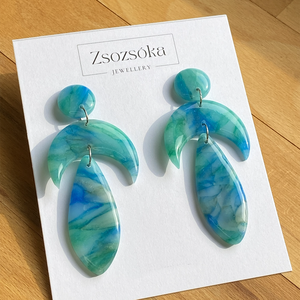 Azzuro, Ékszer, Fülbevaló, Lógó fülbevaló, Gyurma, MESKA