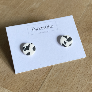 Dalmata pötty fülbevaló - Meska.hu