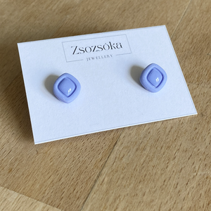 Tiney Blue pötty fülbevaló, Ékszer, Fülbevaló, Pötty fülbevaló, Gyurma, MESKA