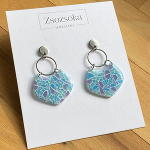 Stained Glass Moroccan style, Ékszer, Fülbevaló, Lógó fülbevaló, Gyurma, MESKA