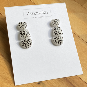 Spotted whith Little Leaves Fülbevalók - Meska.hu