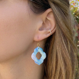 Water Marble Moroccan Fülbevalók - ékszer - fülbevaló - lógó fülbevaló - Meska.hu