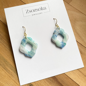 Water Marble Moroccan Fülbevalók - ékszer - fülbevaló - lógó fülbevaló - Meska.hu