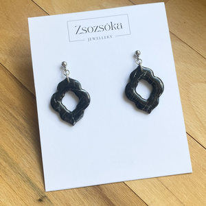 Black Marble Moroccan Fülbevaló, Ékszer, Fülbevaló, Lógó fülbevaló, Gyurma, MESKA