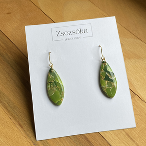 Green and Gold Marble Leaves - Meska.hu