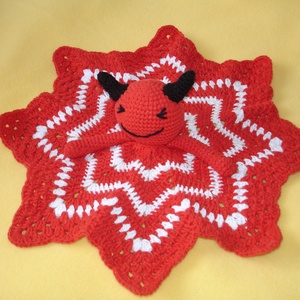 Alvóka,szundikendő, baba rongyi ördög amigurumi figurával, Játék & Sport, 3 éves kor alattiaknak, Alvóka & Rongyi, Horgolás, MESKA