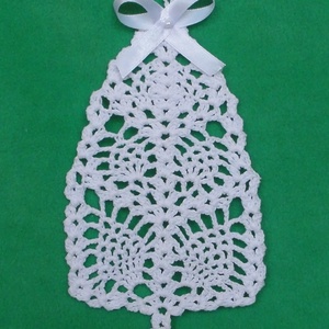 Karácsonyi fenyő ajtó ablak dísz, Karácsony, Karácsonyi lakásdekoráció, Karácsonyfadíszek, Horgolás, MESKA