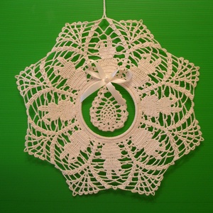 Húsvét horgolt ablakdísz ajtódísz - otthon & életmód - dekoráció - ajtó- és ablak dekoráció - ablakdísz - Meska.hu