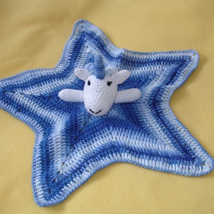 Alvóka,szundikendő, baba rongyi unicornis amigurumi figurával, Játék & Sport, 3 éves kor alattiaknak, Alvóka & Rongyi, Horgolás, MESKA
