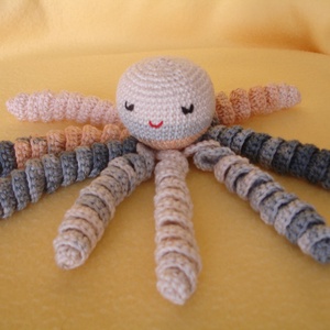 Babajáték polip amigurumi figura tarka színek - játék & sport - plüssállat & játékfigura - polip - Meska.hu