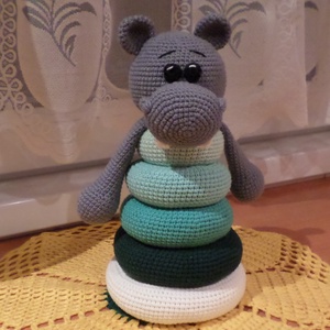 Víziló piramis  montessori összerakós baba játék vendeg475971 részére - Meska.hu