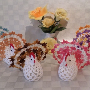 Húsvét horgolt tyúk  - otthon & életmód - dekoráció - asztal és polc dekoráció - asztaldísz - Meska.hu