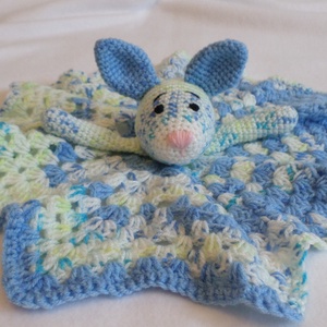 Szundikendő, babarongyi  kutya amigurumi figurával - játék & sport - 3 éves kor alattiaknak - alvóka & rongyi - Meska.hu