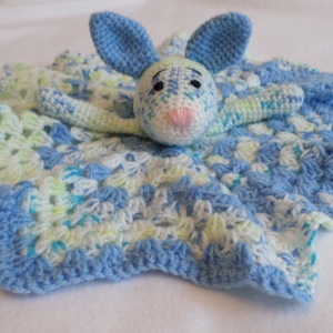 Szundikendő, babarongyi  kutya amigurumi figurával - játék & sport - 3 éves kor alattiaknak - alvóka & rongyi - Meska.hu