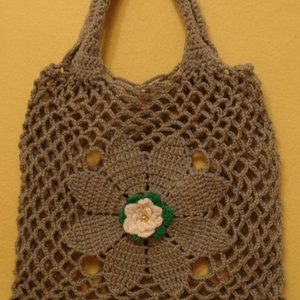  Bevásárló táska horgolt táska szatyor strand táska - táska & tok - kézitáska & válltáska - kézitáska - Meska.hu