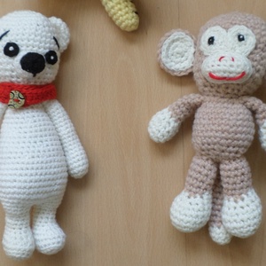 Közepes méretű   amigurumi figurák egyben eladó 6 db - játék & sport - készségfejlesztő és logikai játék - toronyépítő- és egyensúlyozó játékok - Meska.hu