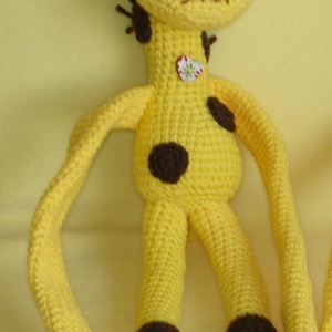 Függöny összekötő horgolt játékfigura zsiráf  - otthon & életmód - lakástextil - függöny és kiegészítő - függöny elkötő - Meska.hu