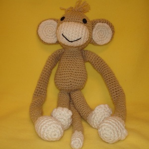 Függöny összekötő horgolt játékfigura majom - otthon & életmód - lakástextil - függöny és kiegészítő - függöny elkötő - Meska.hu