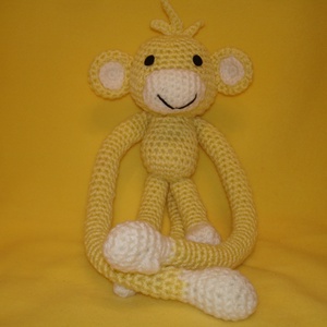 Függöny összekötő horgolt játékfigura majom - otthon & életmód - lakástextil - függöny és kiegészítő - függöny elkötő - Meska.hu