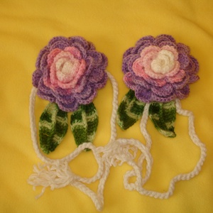 Függönyfogó horgolt rózsa -függöny összekötő - otthon & életmód - lakástextil - függöny és kiegészítő - függöny elkötő - Meska.hu