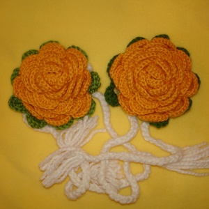 Függönyfogó horgolt rózsa -függöny összekötő - otthon & életmód - lakástextil - függöny és kiegészítő - függöny elkötő - Meska.hu