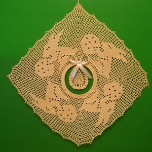 Húsvét horgolt ablakdísz ajtódísz - otthon & életmód - dekoráció - ajtó- és ablak dekoráció - ablakdísz - Meska.hu