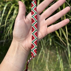 Dinnyés karkötő - ékszer - karkötő - fonott karkötő - Meska.hu