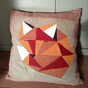 Rókapapa, Baba - mama, Babaszoba-dekoráció, Gyerek díszpárna, Patchwork, foltvarrás, Varrás, MESKA