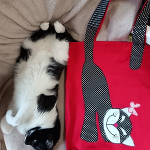 Pillangós cica  - táska & tok - kézitáska & válltáska - válltáska - Meska.hu