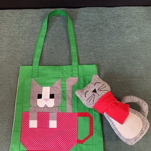 Csészike (cicás táska) - táska & tok - kézitáska & válltáska - válltáska - Meska.hu