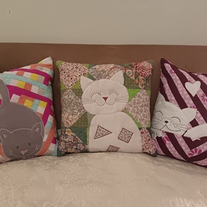 Cicás díszpárna kollekció (szürke) - otthon & életmód - lakástextil - párna & párnahuzat - díszpárna (belsővel együtt) - Meska.hu