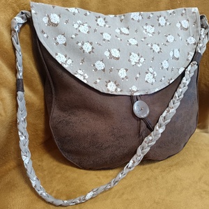 Fonott tarisznya, Táska & Tok, Kézitáska & válltáska, Tarisznya, Varrás, Újrahasznosított alapanyagból készült termékek, MESKA