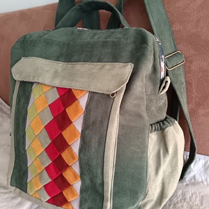 Kockacsoda (zöld hátizsák) - táska & tok - hátizsák - hátizsák - Meska.hu