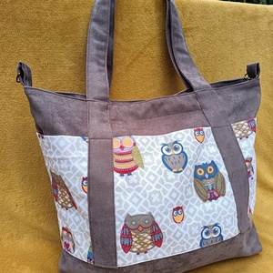 Bagolybarát (válltáska) - táska & tok - kézitáska & válltáska - nagy pakolós táska - Meska.hu