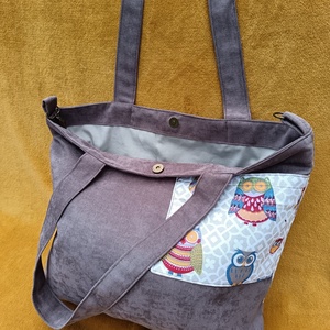 Bagolybarát (válltáska) - táska & tok - kézitáska & válltáska - nagy pakolós táska - Meska.hu