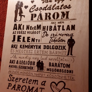 A szerelem jegyében, Valentin napi táblácska - otthon & életmód - dekoráció - kép & falikép - táblakép - Meska.hu