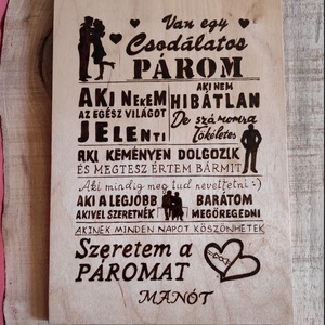 A szerelem jegyében, Valentin napi táblácska - otthon & életmód - dekoráció - kép & falikép - táblakép - Meska.hu