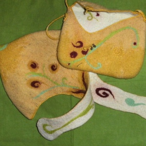 AKCIÓ.. és további kedvezmény március első hetében!! : kislány sapka kistáskával :) - Meska.hu