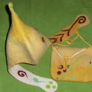 AKCIÓ.. és további kedvezmény március első hetében!! : kislány sapka kistáskával :) -  - Meska.hu