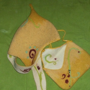 AKCIÓ.. és további kedvezmény március első hetében!! : kislány sapka kistáskával :) -  - Meska.hu