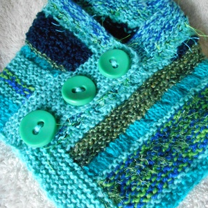Különleges kötött sál/ /free-style knitting - Meska.hu